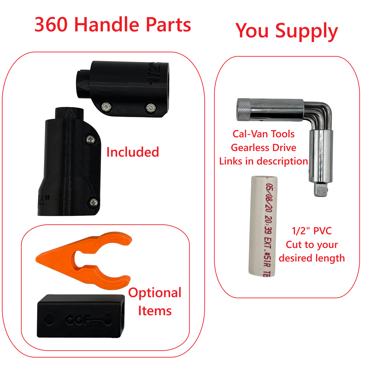 Ice Fishing Mount Kit for 3/4" PVC Pipe