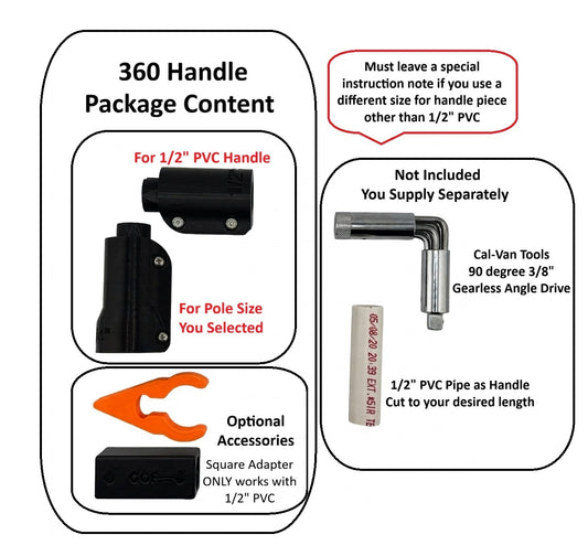 360 Easy Turn Handle Kit - Patent Pending!!!