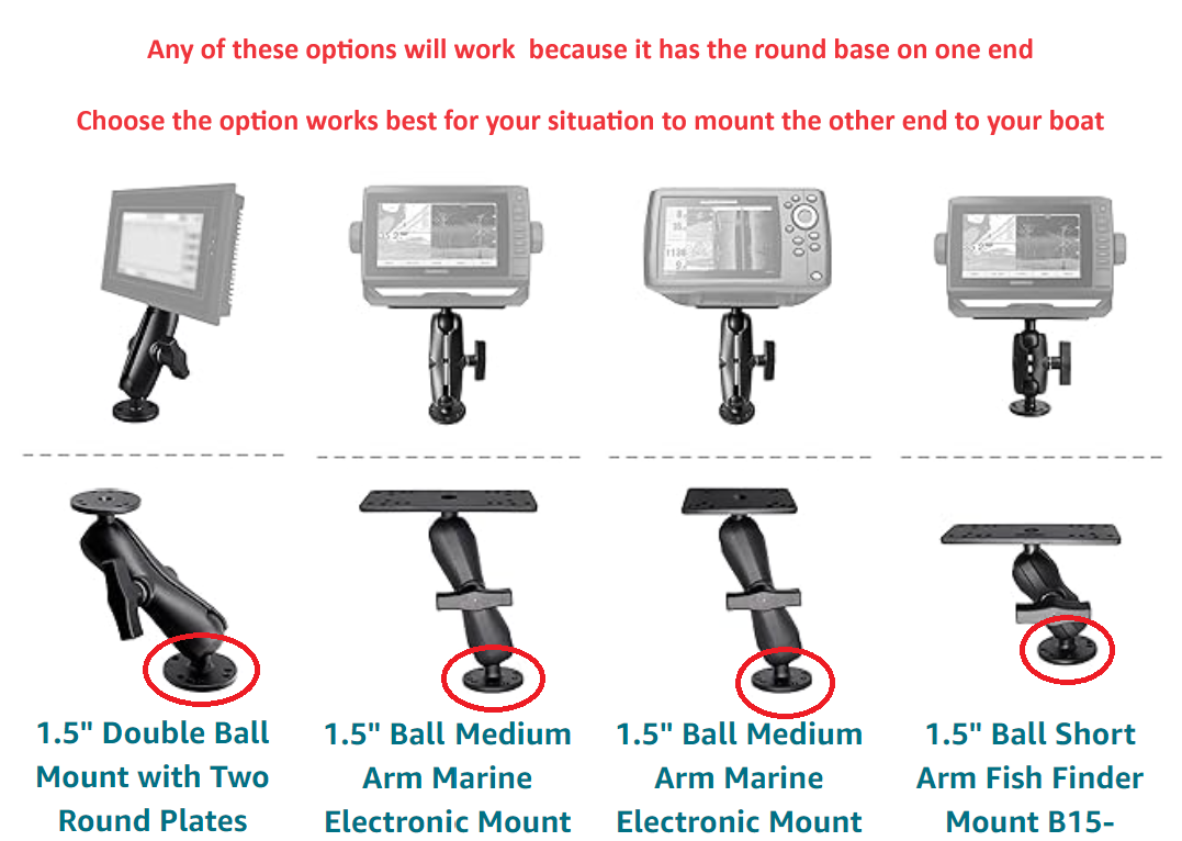 Pole Mount for RAM Mount with AMPS hole pattern