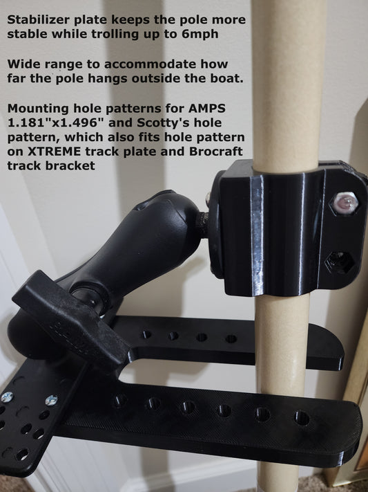 Stabilizer Plate For Boat Mount Pole Mount