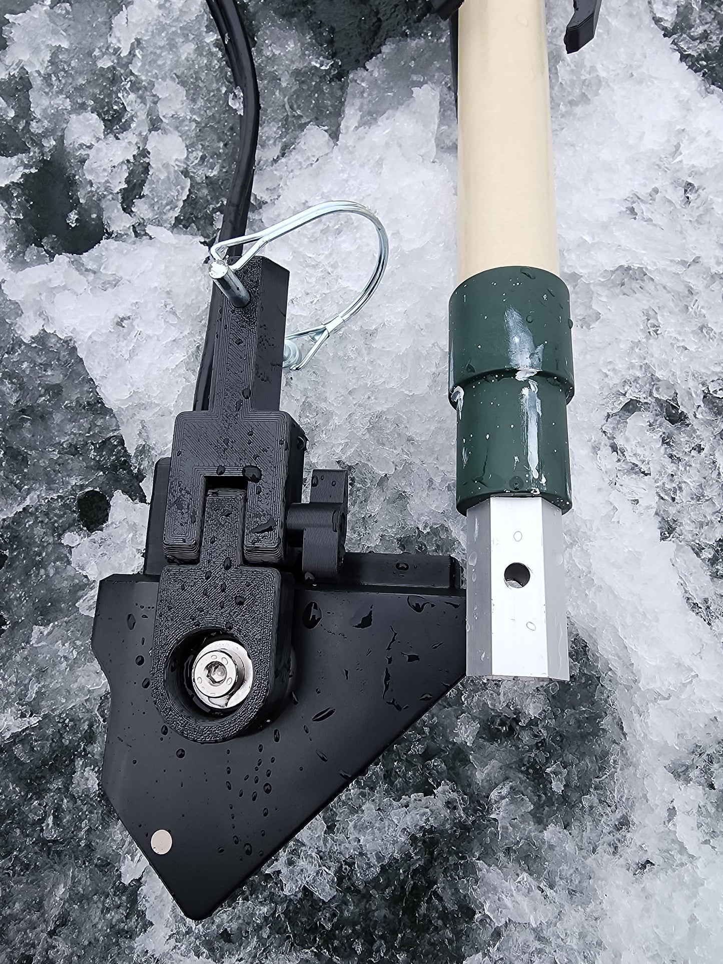 Ice Fishing Mount Kit - With Pole - Designed for Wooster Sherlock R054 pole - 1-1/4" OD