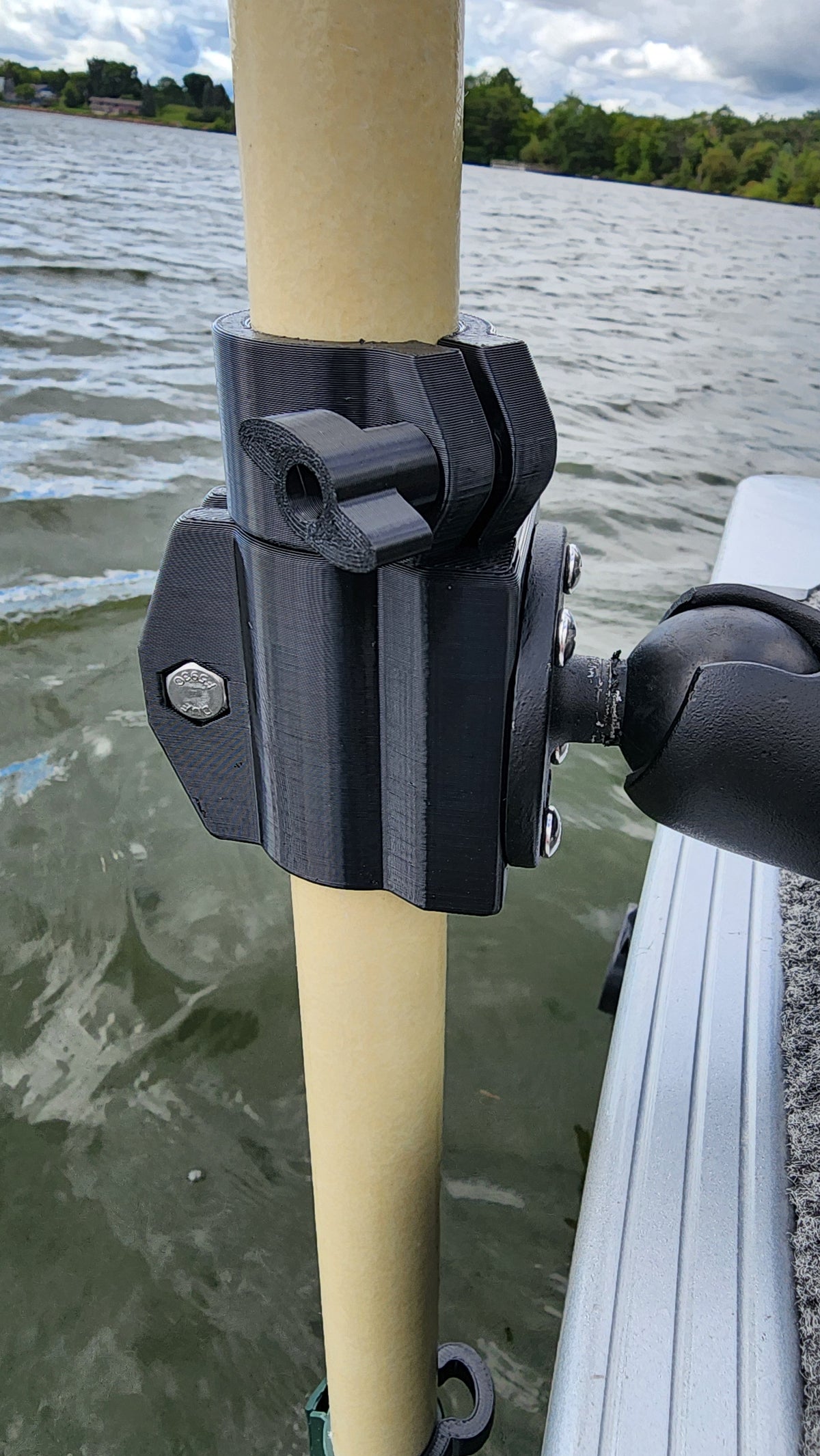Pattern Mount Pole Mount Kit for Wooster Pole and 4-hole AMPS pattern RAM mount, C o ...
