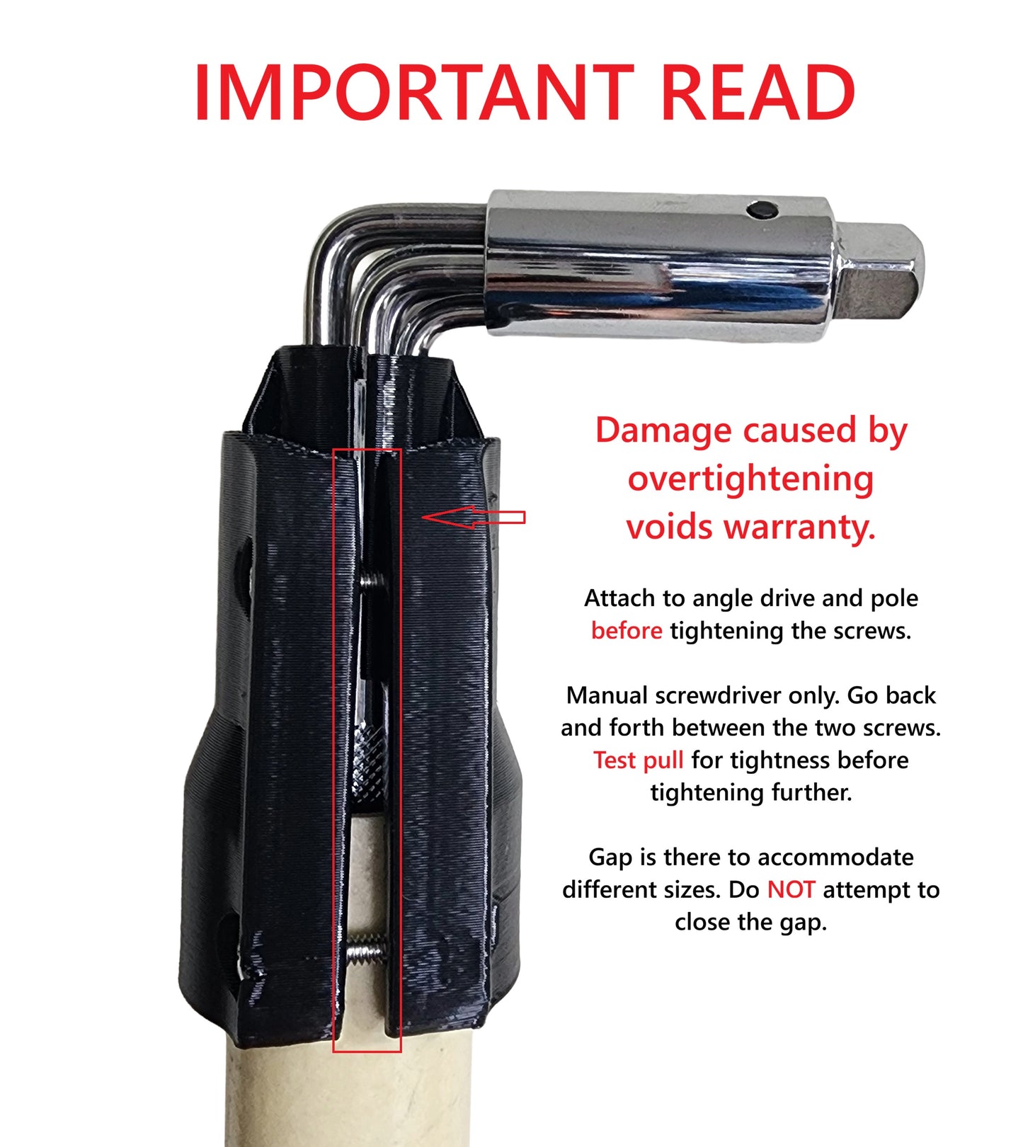 Ice Fishing Mount Kit - No Pole - Designed for Wooster Sherlock R054 pole