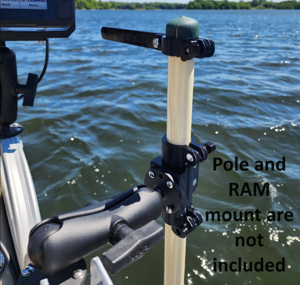 Pole Mount Boat Mount for RAM C size with AMPS hole pattern – GG Fishing